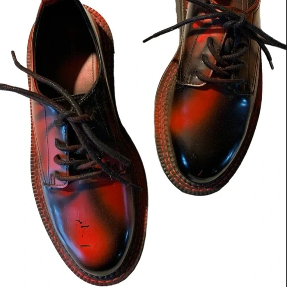 open lace back dress Paul Parkman Men's Hand-Welted Black & Red Leather Wingtip Derby Shoes (ID#170KRBRD) EU 46